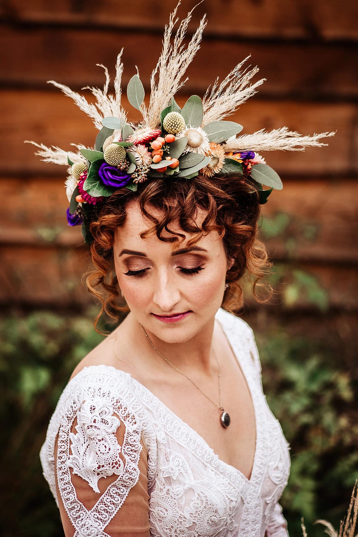 Autumn flower crown