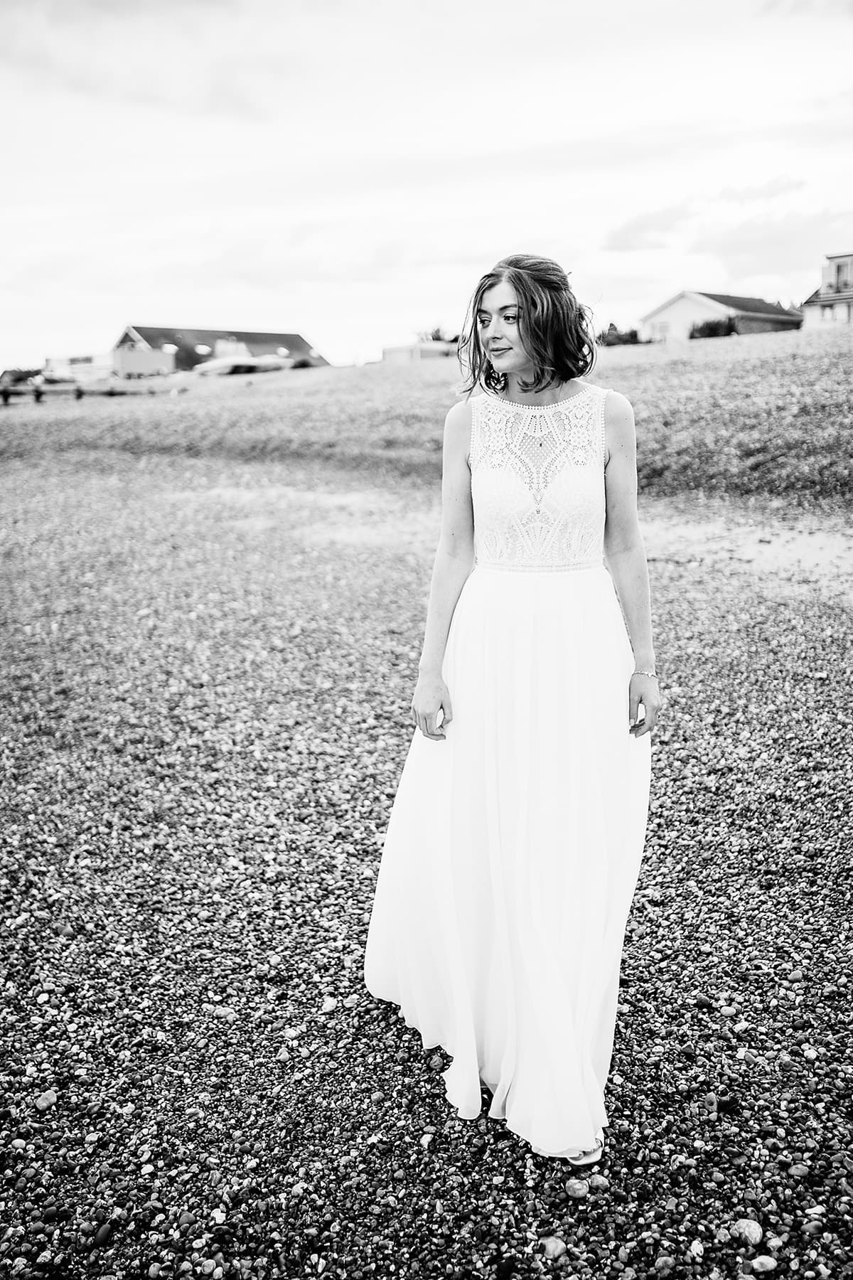 Beach wedding at Pevensey Bay East Sussex