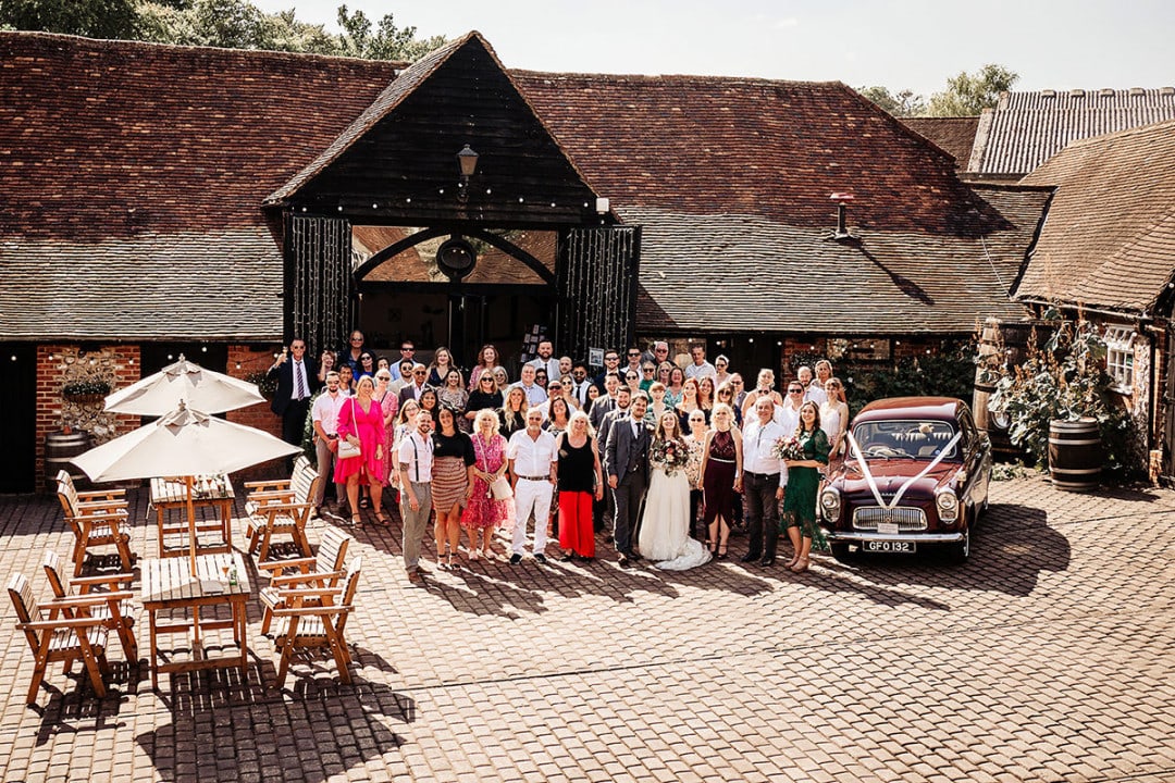 Full Wedding Party Old Luxters Barn